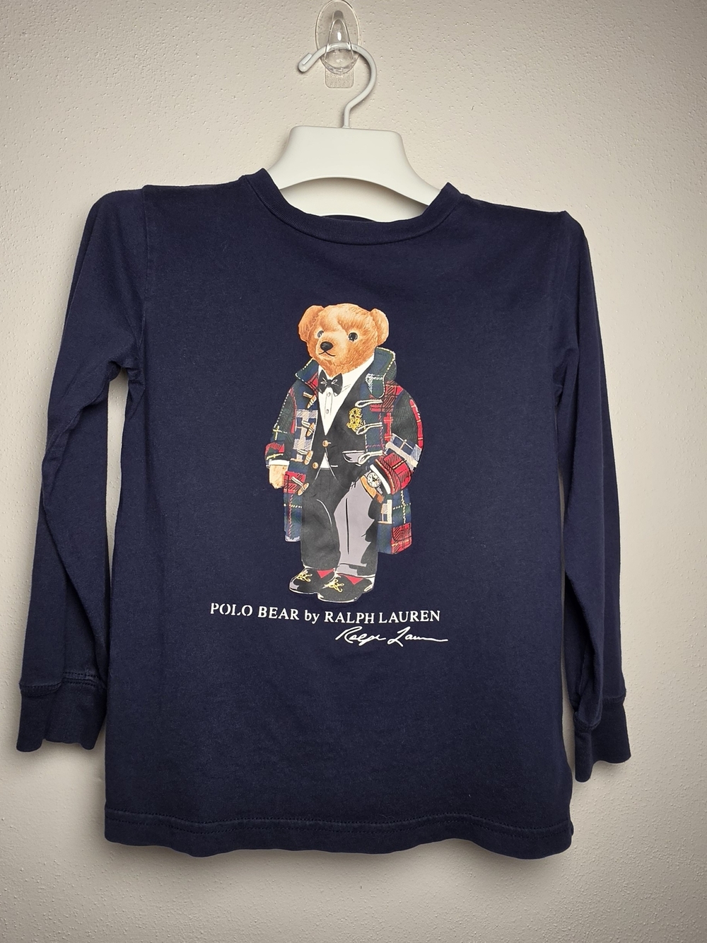 Polo by Ralph Lauren Navy Long-Sleeve Tee with Polo Bear Graphic